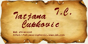 Tatjana Čupković vizit kartica